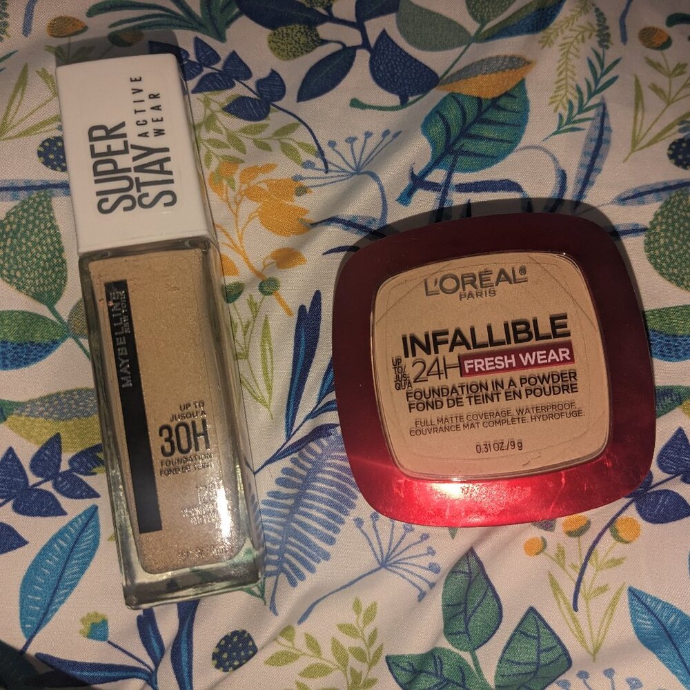 Maybelline superstay foundation & loreal infallible powder Foundation